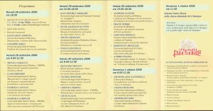 Programma San Benigno di Fruttuaria 2006 - comunicazioni